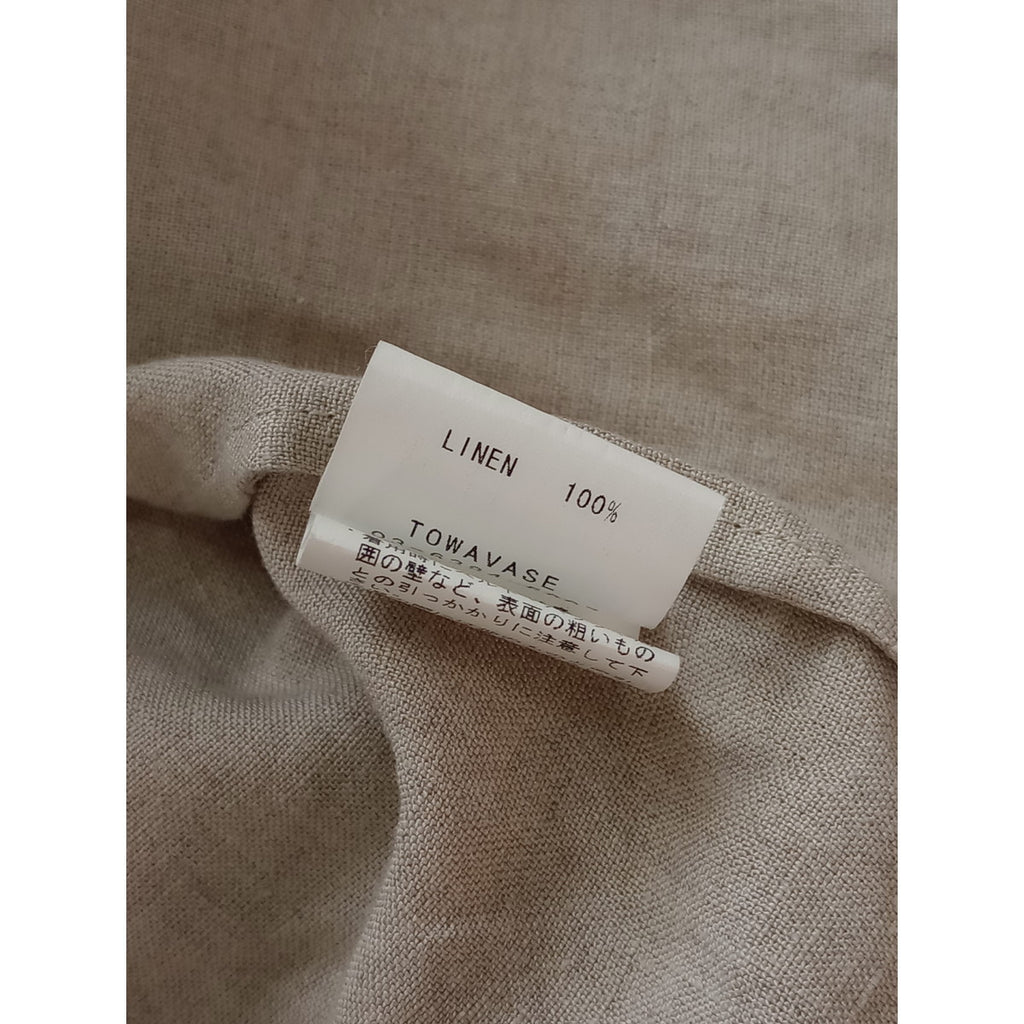 TOWAVASE トワヴァーズ Sashiko ブラウス トップス 刺し子 手 刺繍 リネン 生成り【中古】