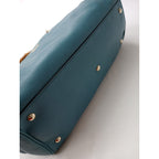GUCCI グッチ バンブーショッパー 2WAY ショルダーバッグ ミディアム ハンドバッグ ブルー 【中古】