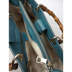 GUCCI グッチ バンブーショッパー 2WAY ショルダーバッグ ミディアム ハンドバッグ ブルー 【中古】