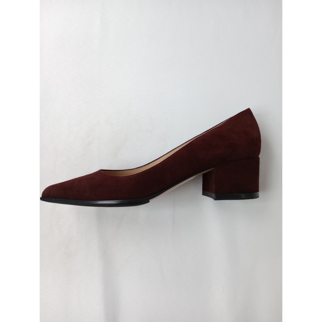 gianvito rossi ジャンヴィト ロッシ スエード パンプス 靴  37 1/2  ワインレッド 【中古】
