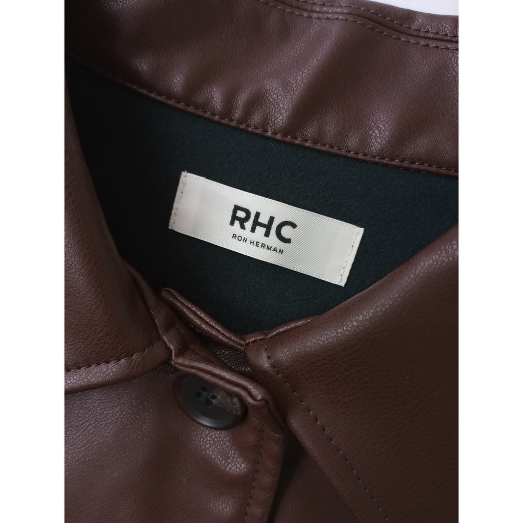 25AW RHC Ron Herman アールエイチシー ロンハーマン フェイクレザー ジャケット ブラウン XS  【中古】