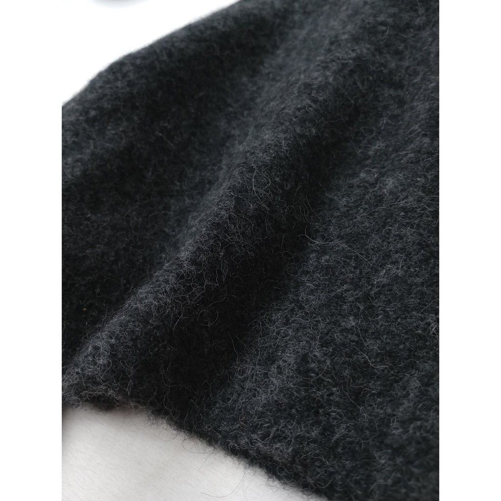 blurhms ブラームス Alpaca Knit Balaclava Short P/O  アルパカ  ニット レイヤード  トップス    フード  バラクラバ  グレー 0 (6M＋0850)【中古】
