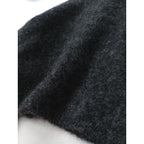 blurhms ブラームス Alpaca Knit Balaclava Short P/O  アルパカ  ニット レイヤード  トップス    フード  バラクラバ  グレー 0 【中古】