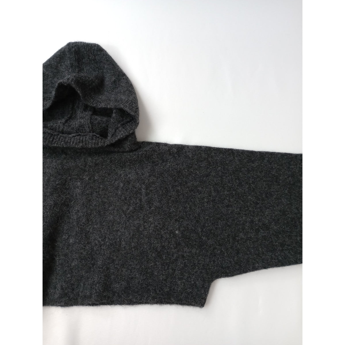 blurhms ブラームス Alpaca Knit Balaclava Short P/O  アルパカ  ニット レイヤード  トップス    フード  バラクラバ  グレー 0 (6M＋0850)【中古】