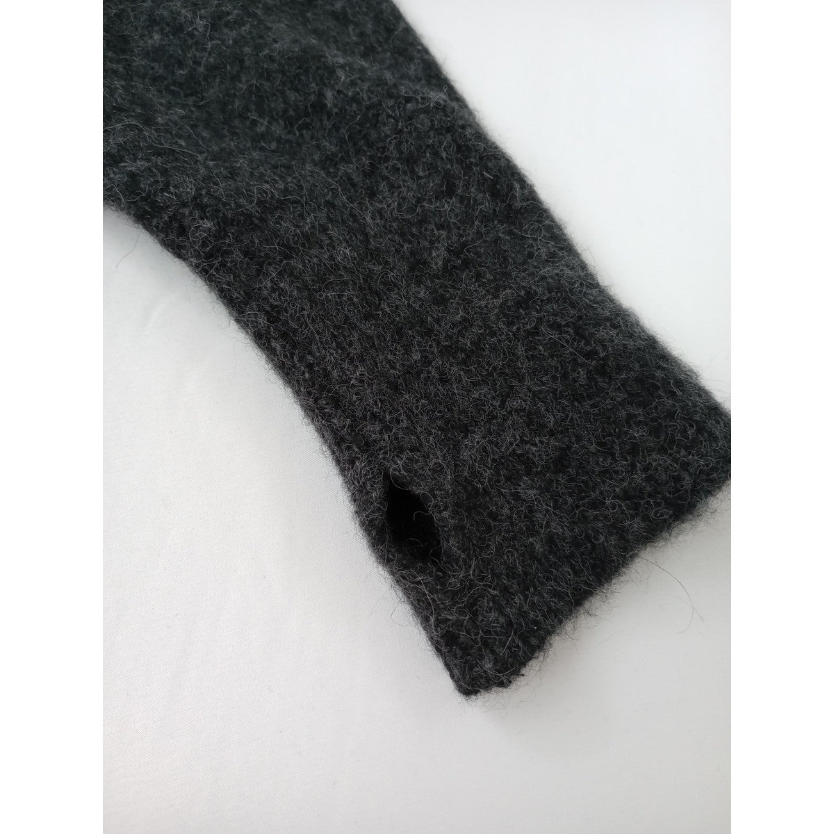blurhms ブラームス Alpaca Knit Balaclava Short P/O  アルパカ  ニット レイヤード  トップス    フード  バラクラバ  グレー 0 (6M＋0850)【中古】