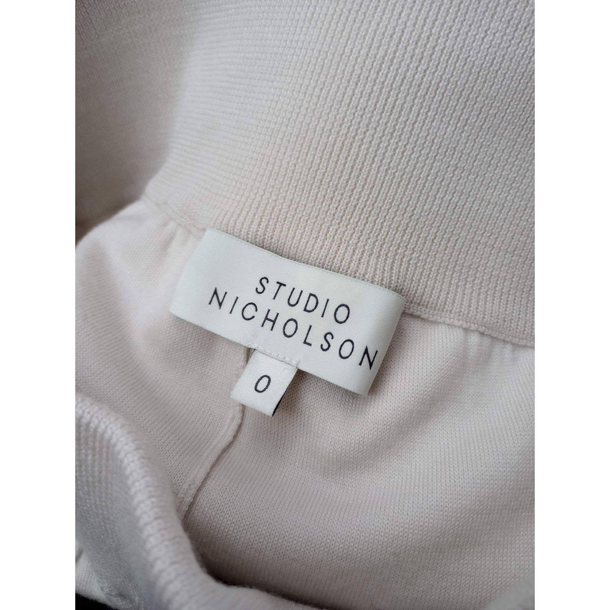 STUDIO NICHOLSON スタジオニコルソン メリノウール 100％ ニットパンツ ワイド アイボリー  (6M＋0855)【中古】