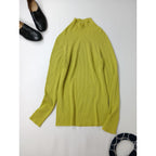 BATONER バトナー RIBNITURE TURTLE NECK リブタートルネック  長袖  ニット  トップス 2 イエロー 【中古】