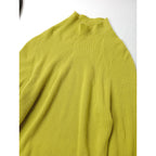 BATONER バトナー RIBNITURE TURTLE NECK リブタートルネック  長袖  ニット  トップス 2 イエロー 【中古】