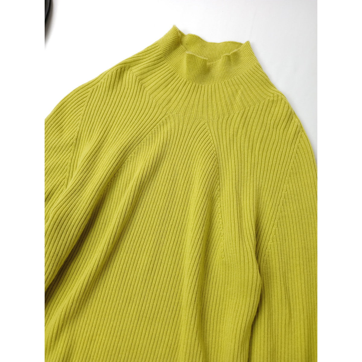 BATONER バトナー RIBNITURE TURTLE NECK リブタートルネック  長袖  ニット  トップス 2 イエロー 【中古】