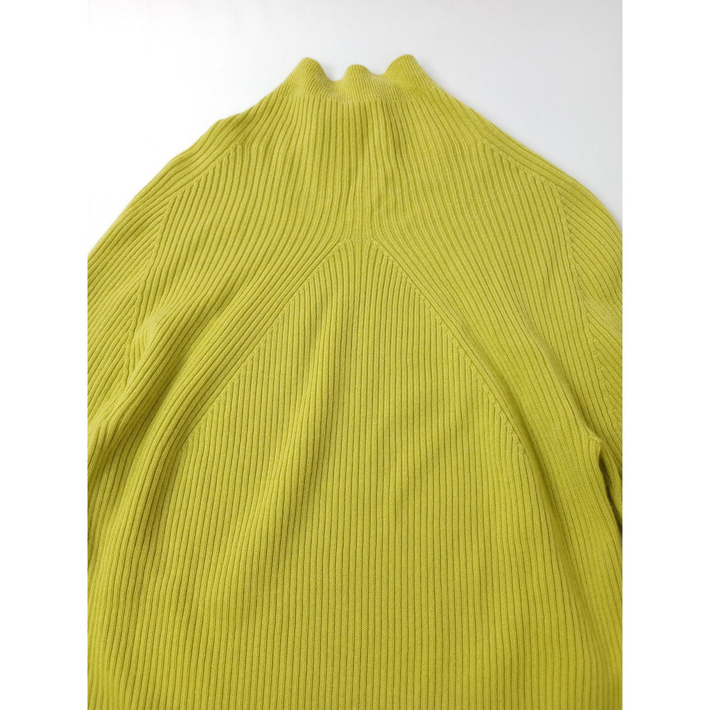 BATONER バトナー RIBNITURE TURTLE NECK リブタートルネック  長袖  ニット  トップス 2 イエロー 【中古】