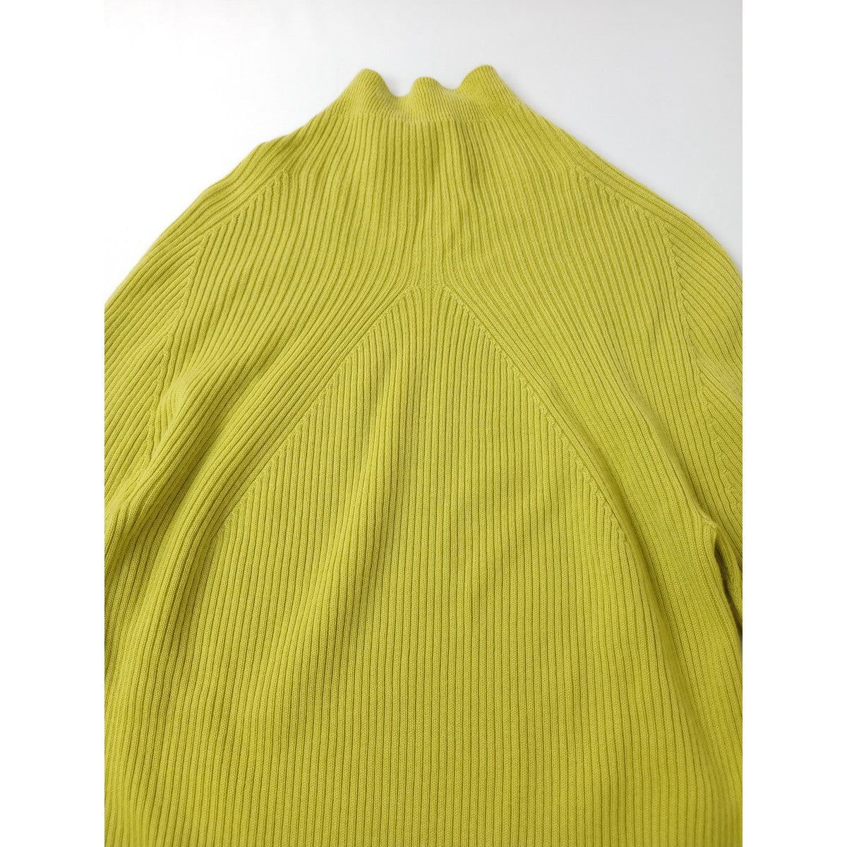BATONER バトナー RIBNITURE TURTLE NECK リブタートルネック  長袖  ニット  トップス 2 イエロー 【中古】