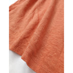BATONER バトナー LINEN ALINE NO–SLEEVE リネン 麻 100％ Aライン ノースリーブ  トップスオレンジ  【中古】