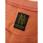 BATONER バトナー LINEN ALINE NO–SLEEVE リネン 麻 100％ Aライン ノースリーブ  トップスオレンジ  【中古】