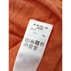 BATONER バトナー LINEN ALINE NO–SLEEVE リネン 麻 100％ Aライン ノースリーブ  トップスオレンジ  【中古】