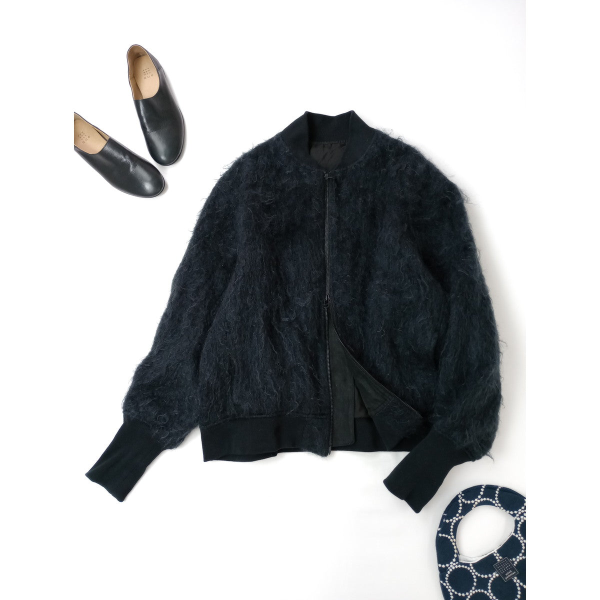 suzuki takayuki スズキタカユキ fuzzy blouson ジップアップ ブルゾン ジャケット アウター 1  (2M＋0117)【中古】