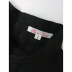 HaverSack ハバーサック ウール 毛 100％  スタンドカラー プルオーバー ブラウス 黒 ブラック【中古】