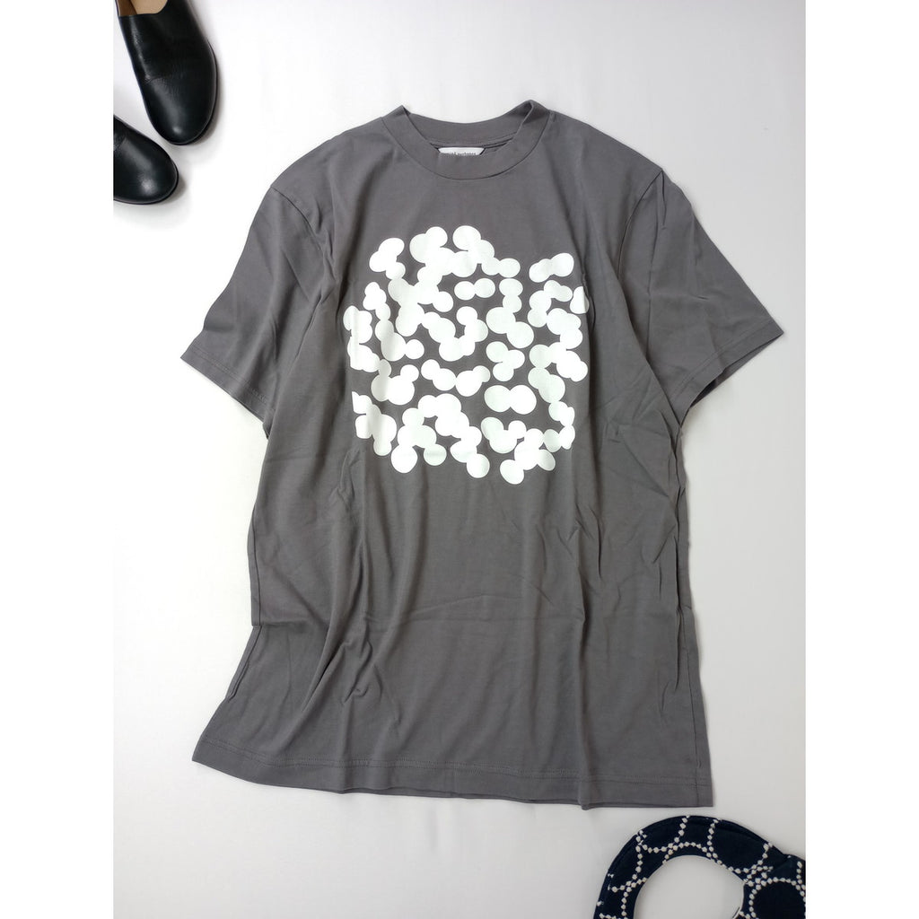 mina perhonen ミナペルホネン soda water 半袖Tシャツ カットソー  トップス グレー L  【中古】