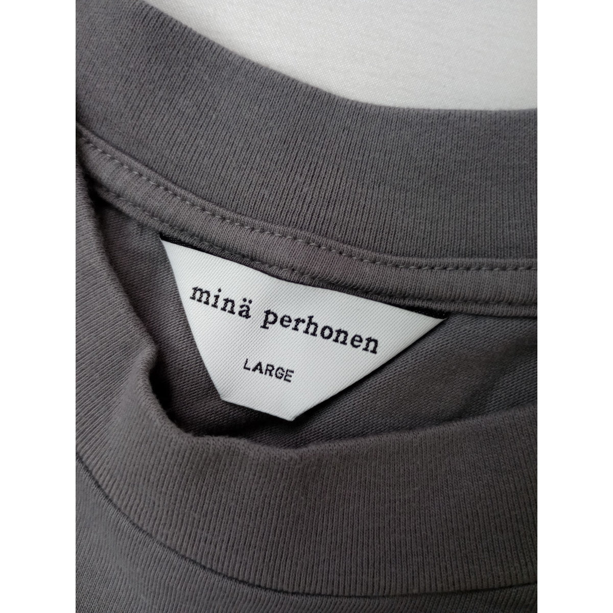 mina perhonen ミナペルホネン soda water 半袖Tシャツ カットソー  トップス グレー L  【中古】