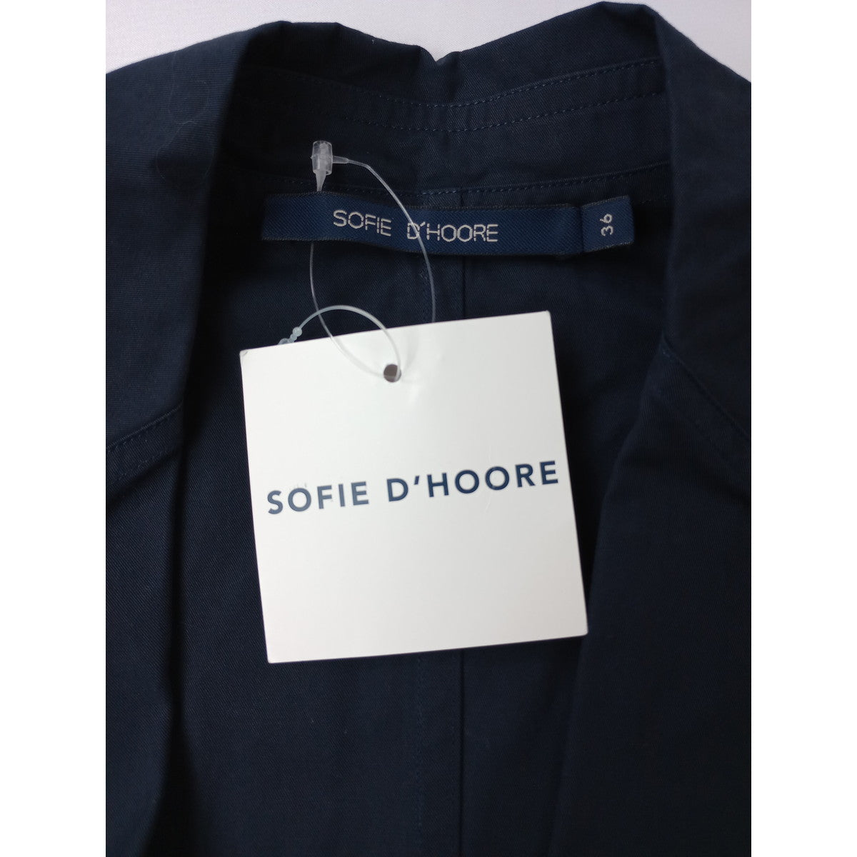 新品 SOFIE D’HOORE ソフィードール ポルトガル製 コットン 綿 100％ ワイド ジャケット ネイビー
