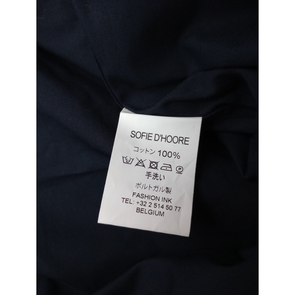 新品 SOFIE D’HOORE ソフィードール ポルトガル製 コットン 綿 100％ ワイド ジャケット ネイビー