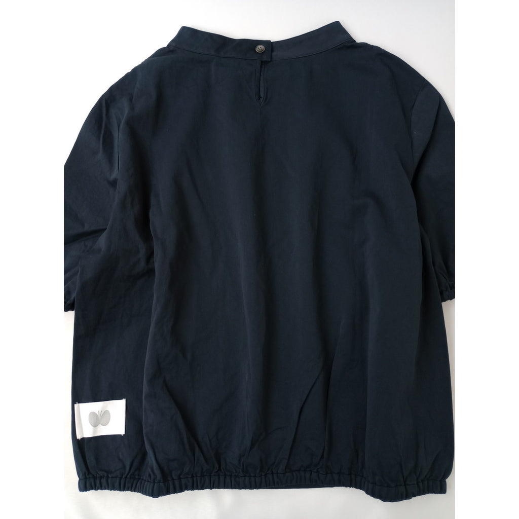 mina perhonen ミナペルホネン vesi コットン 綿 100％ 長袖ブラウス トップス ネイビー40【中古】