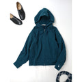 mina perhonen ミナペルホネン mousse ムース ジップパーカー グリーン  38【中古】