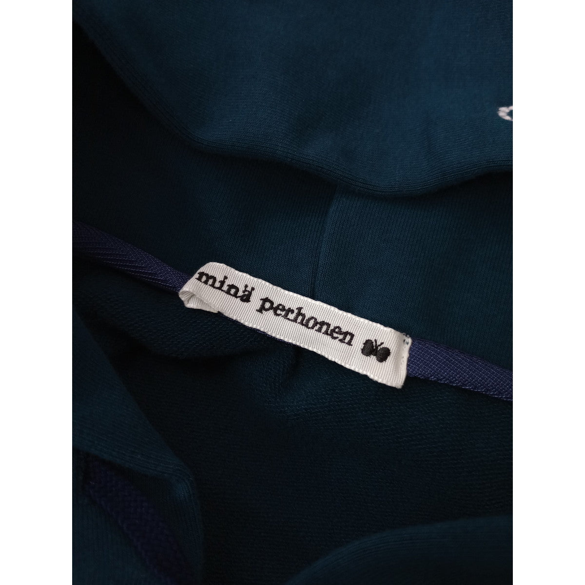 mina perhonen ミナペルホネン mousse ムース ジップパーカー グリーン  38【中古】