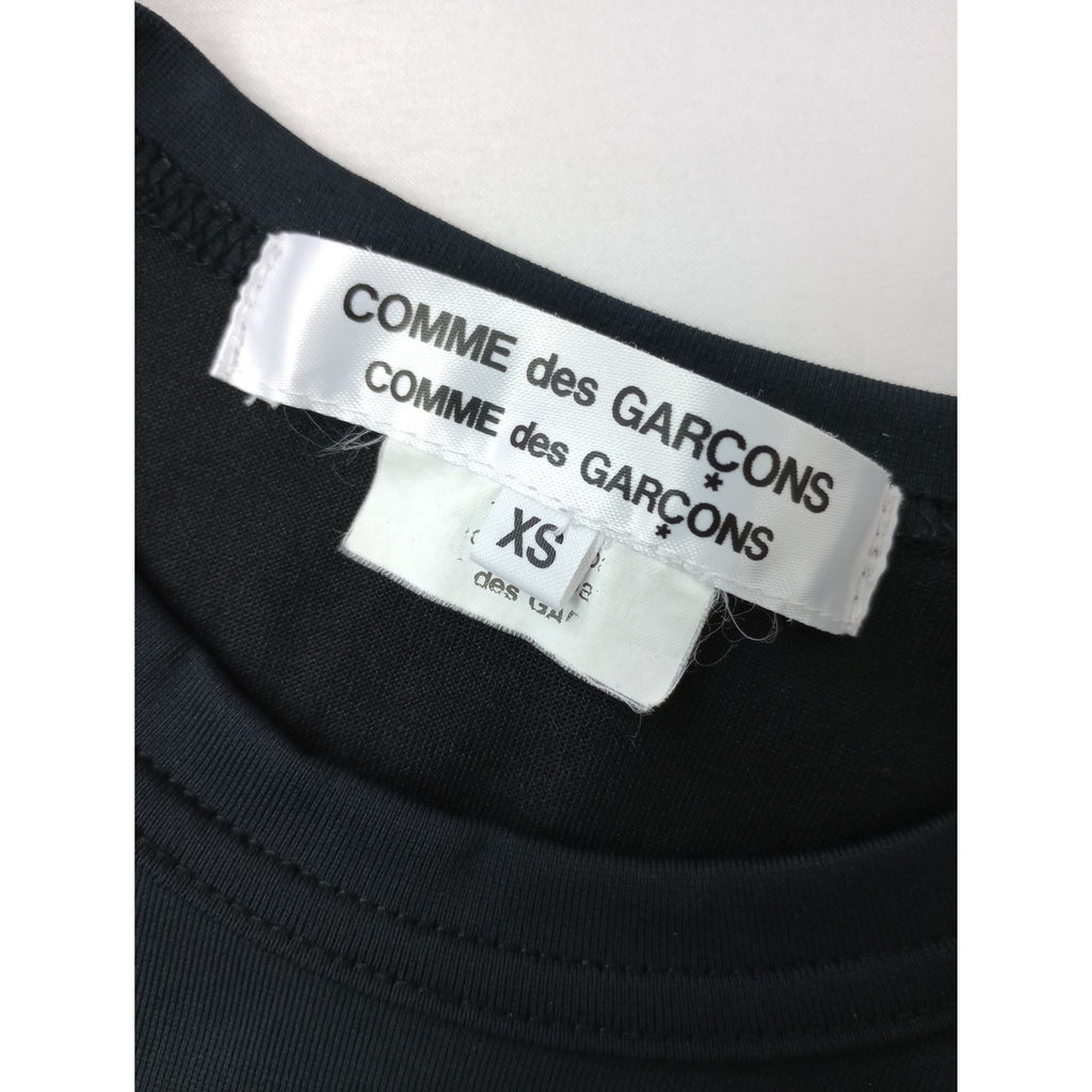 COMME des GARCONS COMME des GARCONS コムデギャルソン コムコム フリルデザイン クルーネック 長袖Ｔシャツ カットソートップス 黒 ブラック 【中古】