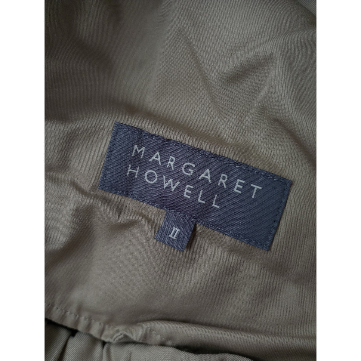 MARGARET HOWELL マーガレットハウエル SOFT BRUSHED COTTON TWILL パンツ ベージュ 2 【中古】