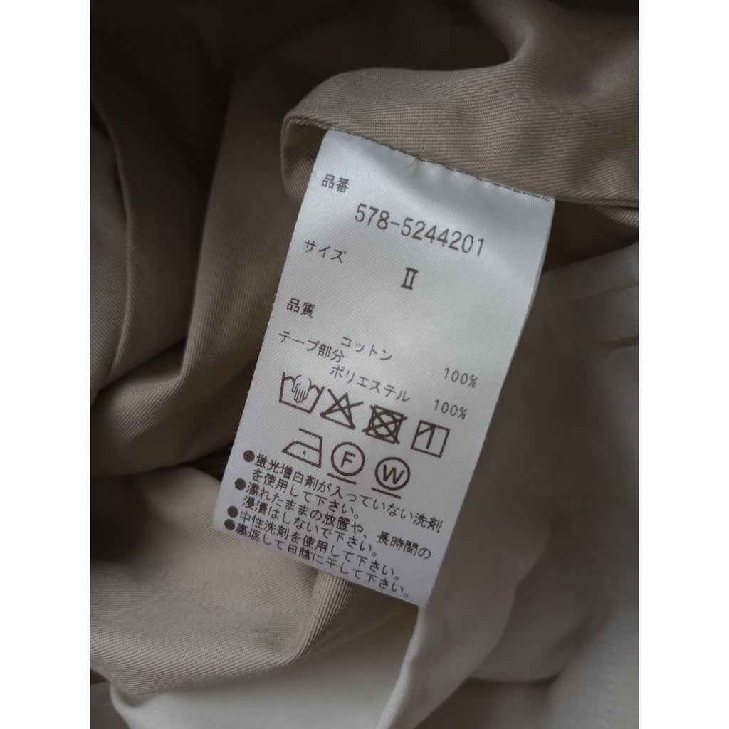MARGARET HOWELL マーガレットハウエル SOFT BRUSHED COTTON TWILL パンツ ベージュ 2 【中古】