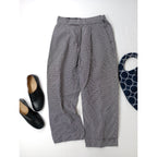 25SS  MARGARET HOWELL マーガレットハウエル COTTON LINEN GINGHAM ギンガムチェック パンツ  2【中古】