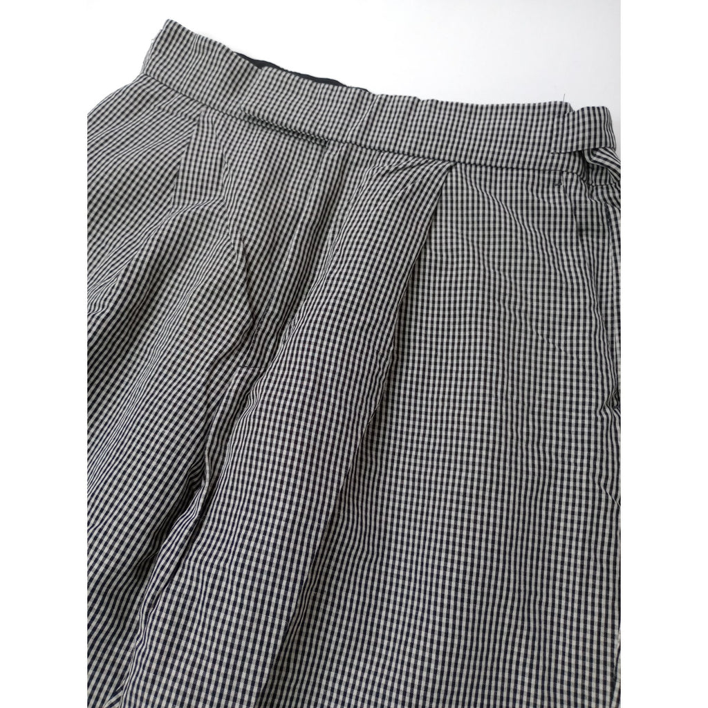 25SS  MARGARET HOWELL マーガレットハウエル COTTON LINEN GINGHAM ギンガムチェック パンツ  2【中古】