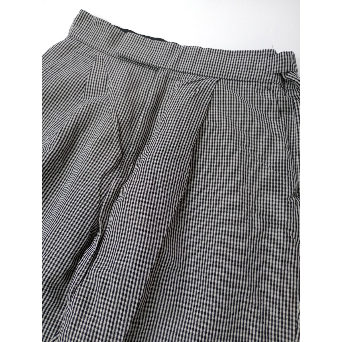 25SS  MARGARET HOWELL マーガレットハウエル COTTON LINEN GINGHAM ギンガムチェック パンツ  2【中古】