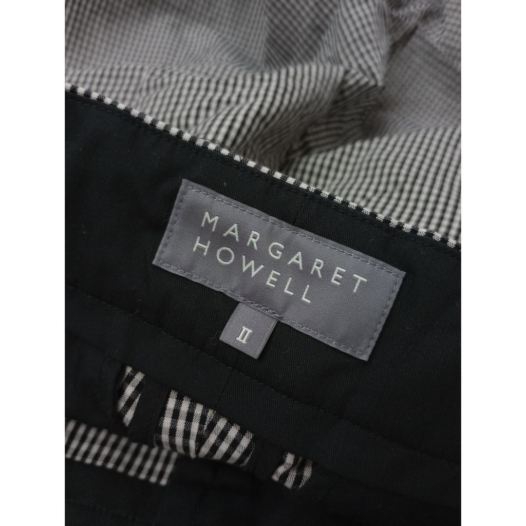 25SS  MARGARET HOWELL マーガレットハウエル COTTON LINEN GINGHAM ギンガムチェック パンツ  2【中古】