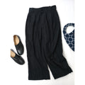 25SS MHL. エムエイチエル マーガレットハウエル FINE COMPACT COTTON POPLIN コットン 綿 100％ トラウザーズ パンツ  黒 ブラック 2 【中古】