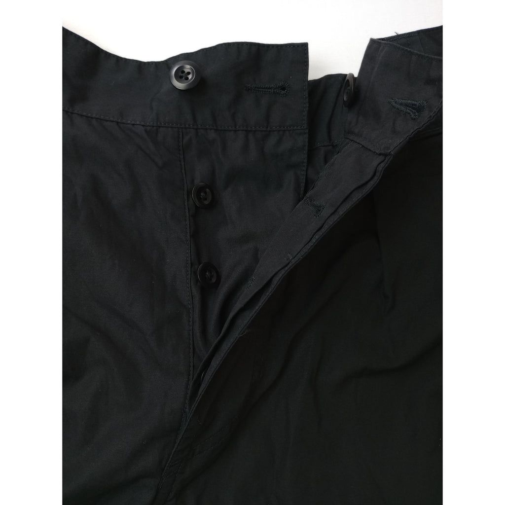 25SS MHL. エムエイチエル マーガレットハウエル FINE COMPACT COTTON POPLIN コットン 綿 100％ トラウザーズ パンツ  黒 ブラック 2 【中古】