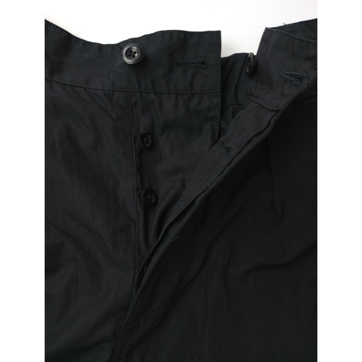 25SS MHL. エムエイチエル マーガレットハウエル FINE COMPACT COTTON POPLIN コットン 綿 100％ トラウザーズ パンツ  黒 ブラック 2 【中古】