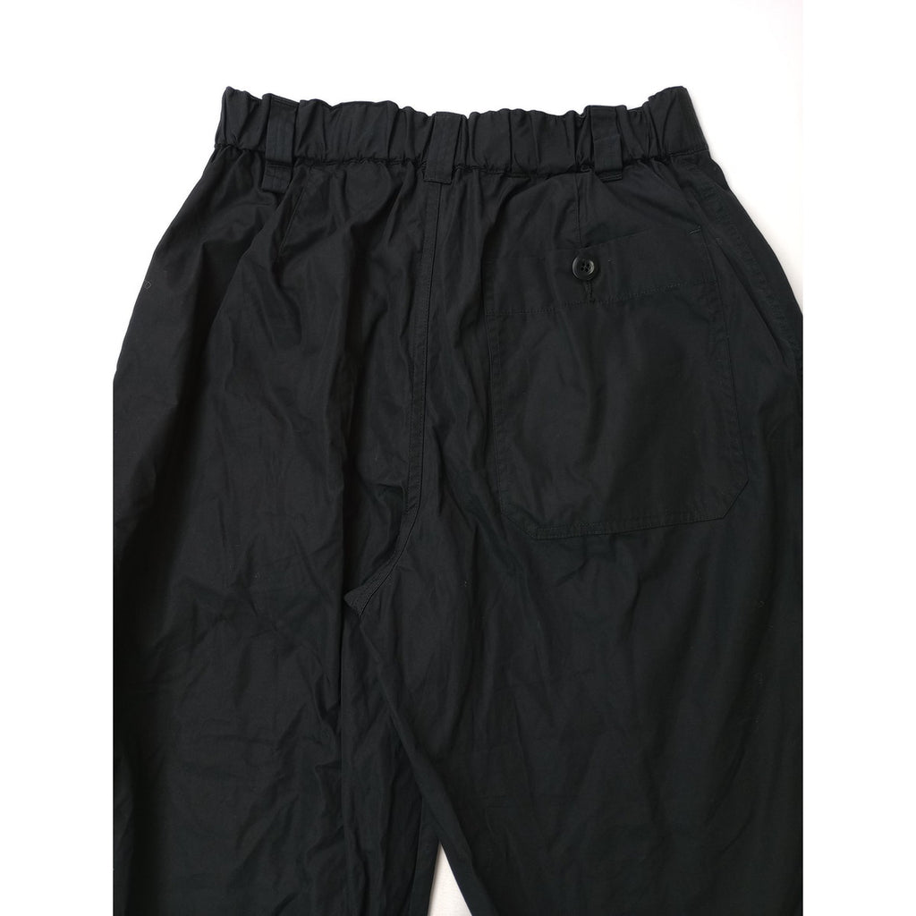 25SS MHL. エムエイチエル マーガレットハウエル FINE COMPACT COTTON POPLIN コットン 綿 100％ トラウザーズ パンツ  黒 ブラック 2 【中古】