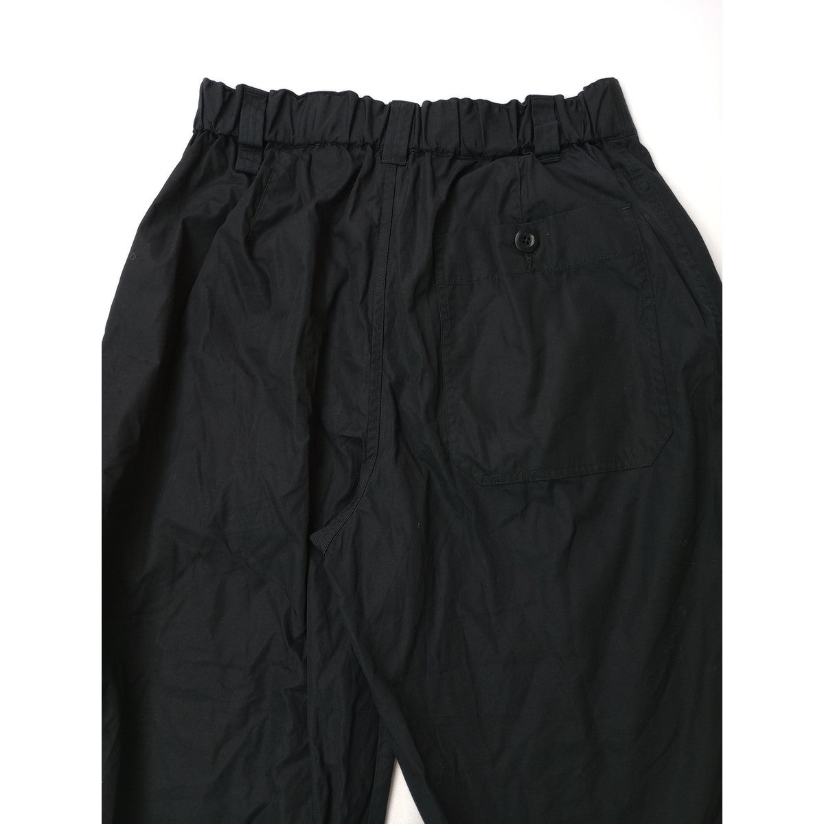 25SS MHL. エムエイチエル マーガレットハウエル FINE COMPACT COTTON POPLIN コットン 綿 100％ トラウザーズ パンツ  黒 ブラック 2 【中古】