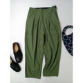 MHL. エムエイチエル マーガレットハウエル  DRY NATURAL COTTON CANVAS TROUSERS カーキ パンツ 1【中古】