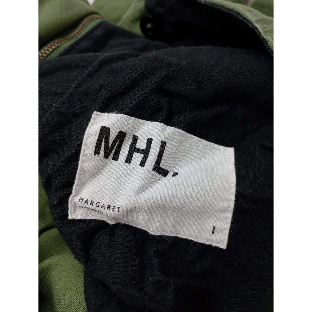 MHL. エムエイチエル マーガレットハウエル  DRY NATURAL COTTON CANVAS TROUSERS カーキ パンツ 1【中古】
