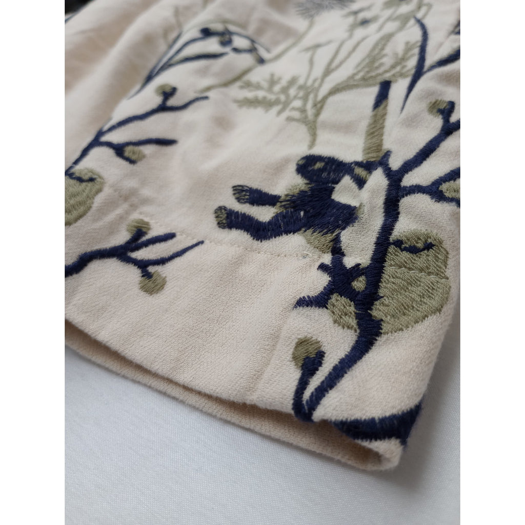 marble sud  マーブル シュッド  刺繍 ワイドパンツ  ライトベージュ 【中古】