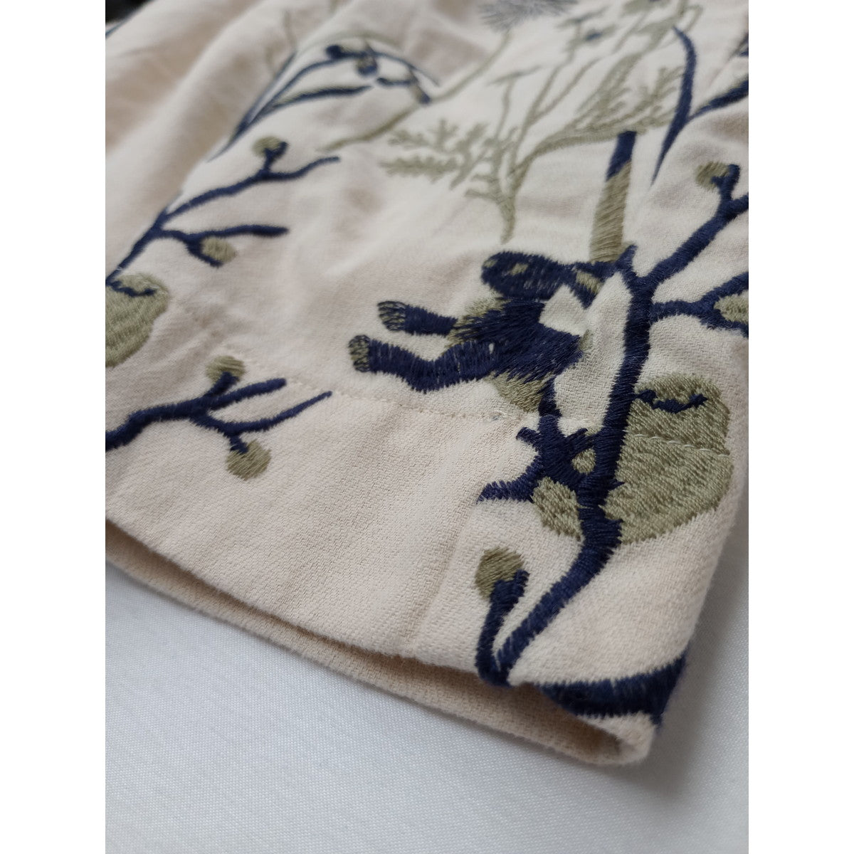 marble sud  マーブル シュッド  刺繍 ワイドパンツ  ライトベージュ 【中古】