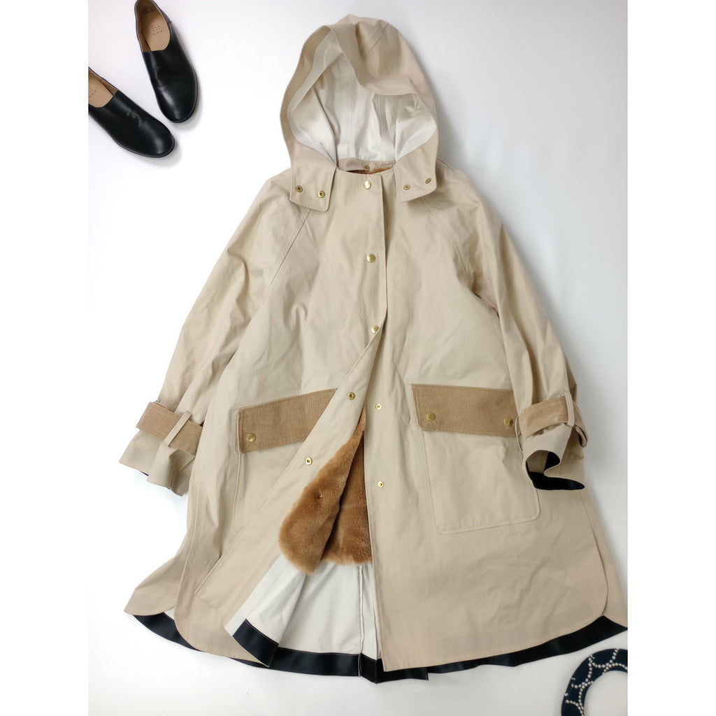 Traditional Weatherwear トラディショナルウェザーウェア ROMNEY HOOD WITH LINER ロムニーフード ウィズライナー ベージュ 34  (2M＋2067)【中古】