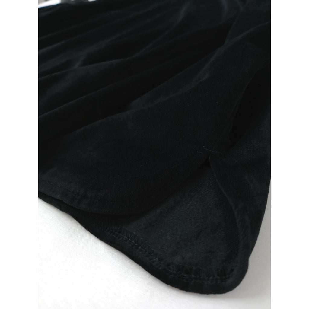 UNIVERSAL TISSU  ユニバーサルティッシュ ベロア スタンドネック プルオーバー トップス 黒 ブラック (2M＋0111)【中古】