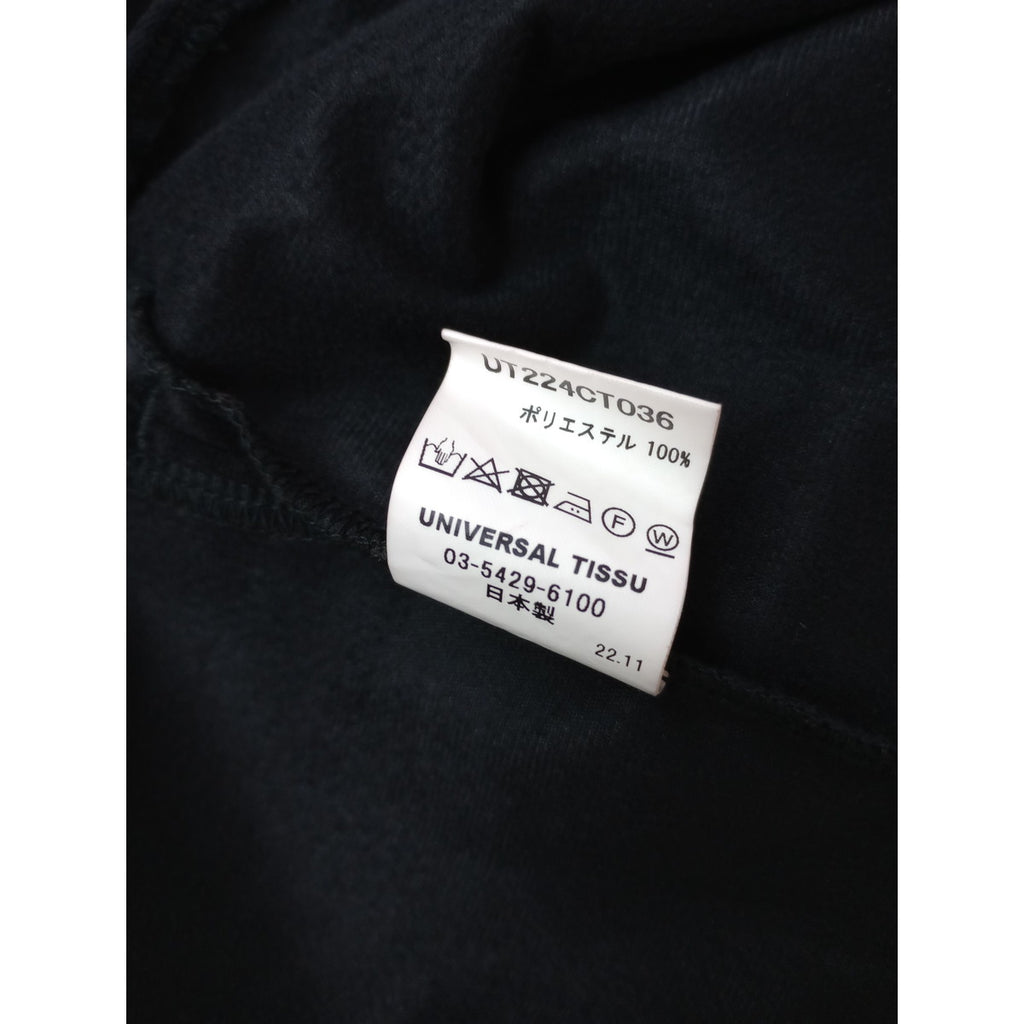 UNIVERSAL TISSU  ユニバーサルティッシュ ベロア スタンドネック プルオーバー トップス 黒 ブラック (2M＋0111)【中古】
