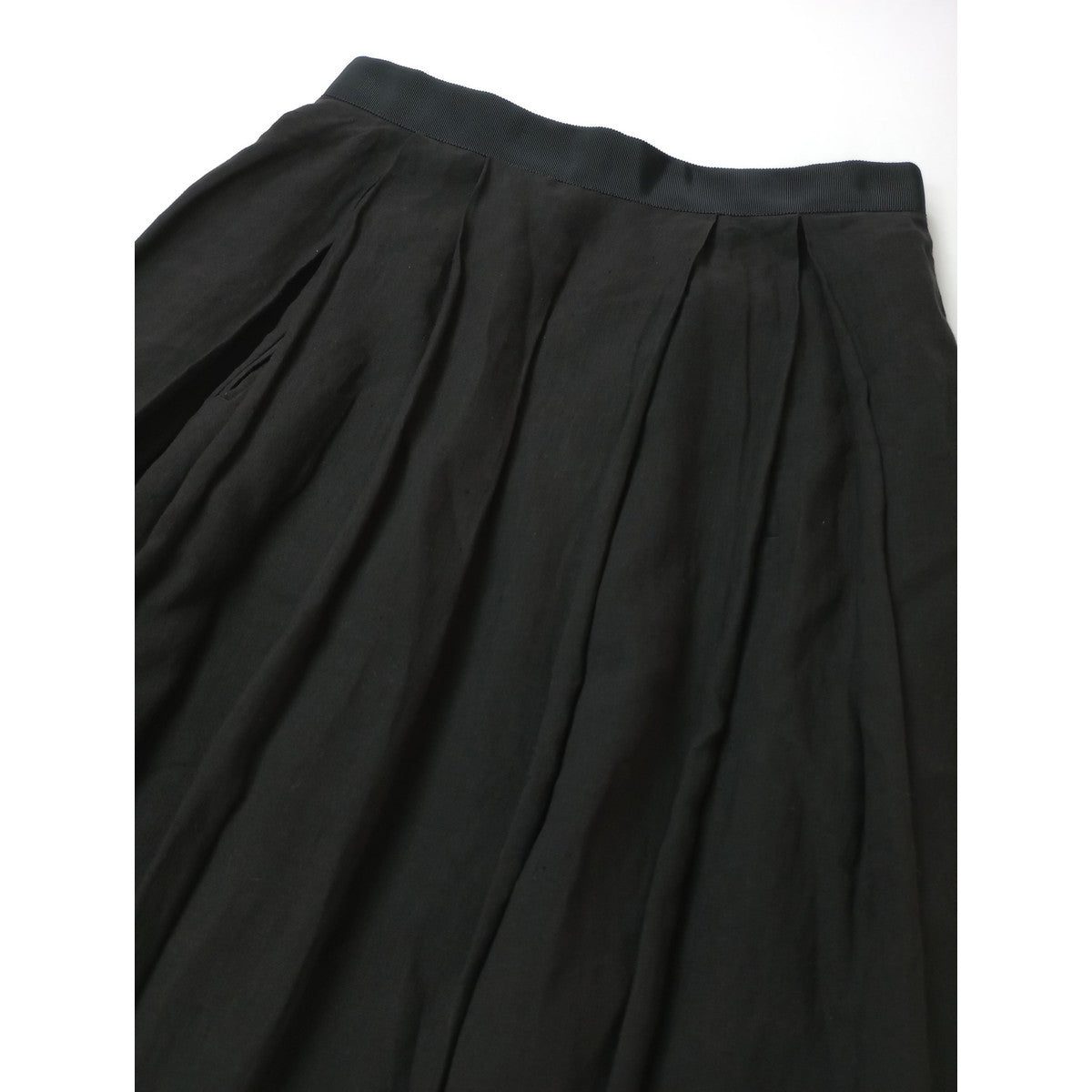 MARGARET HOWELL マーガレットハウエル LIGHT LINEN SKIRT リネン 麻 100％ スカート 黒 ブラック 1【中古】