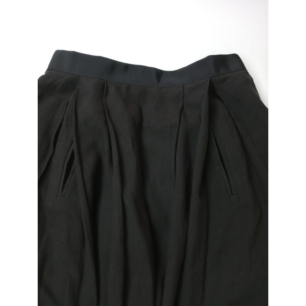 MARGARET HOWELL マーガレットハウエル LIGHT LINEN SKIRT リネン 麻 100％ スカート 黒 ブラック 1【中古】