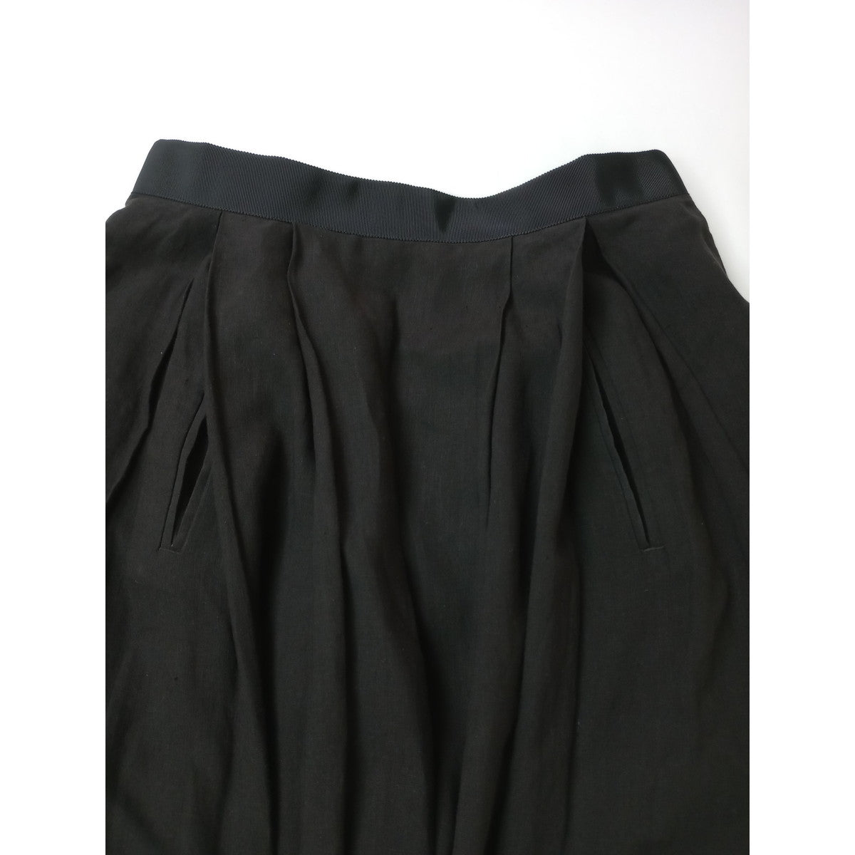 MARGARET HOWELL マーガレットハウエル LIGHT LINEN SKIRT リネン 麻 100％ スカート 黒 ブラック 1【中古】