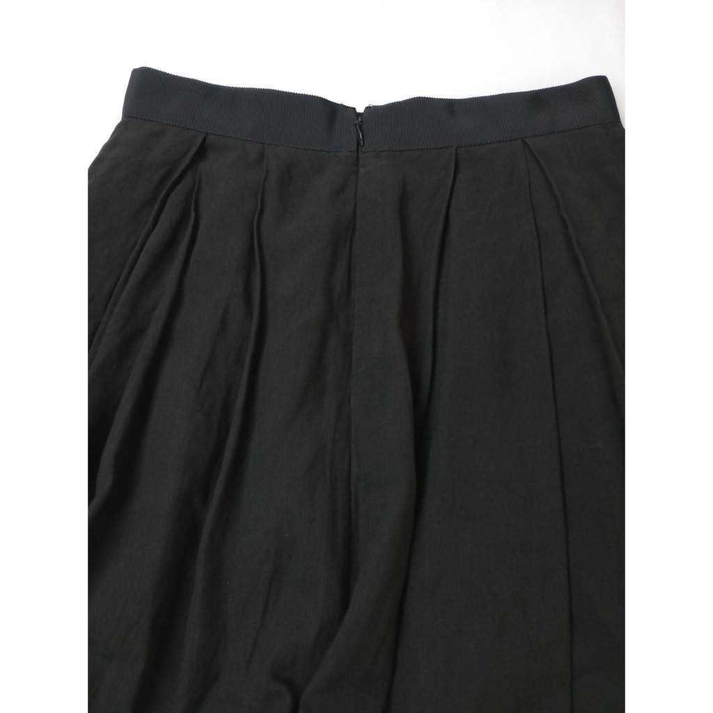 MARGARET HOWELL マーガレットハウエル LIGHT LINEN SKIRT リネン 麻 100％ スカート 黒 ブラック 1【中古】